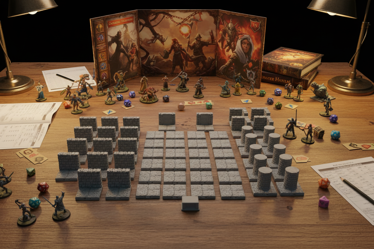 28mm Cathedral Boss Room – Dungeon Set with 12 Minis