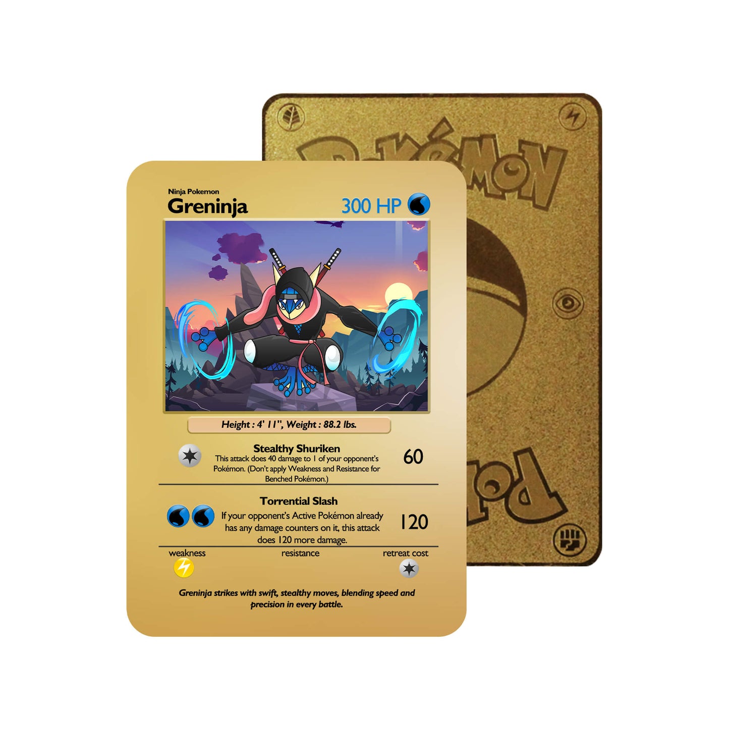 Greninja Pokémon Metal Orica Card
