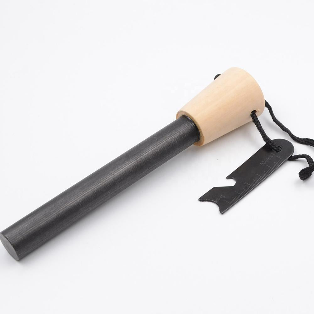 KIHD Swedish Fire Steel Striker Flints with Wooden Handle