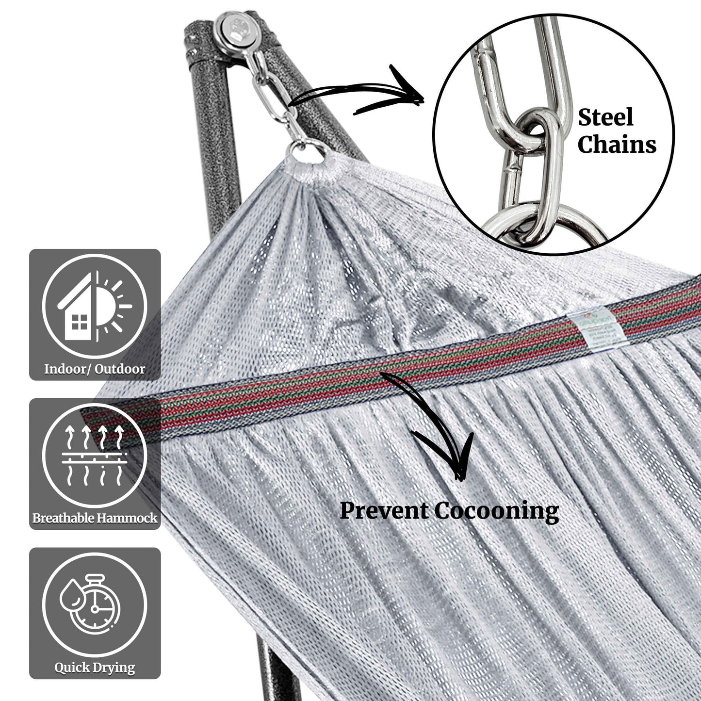 Universal Hammock with Medium Size Stands