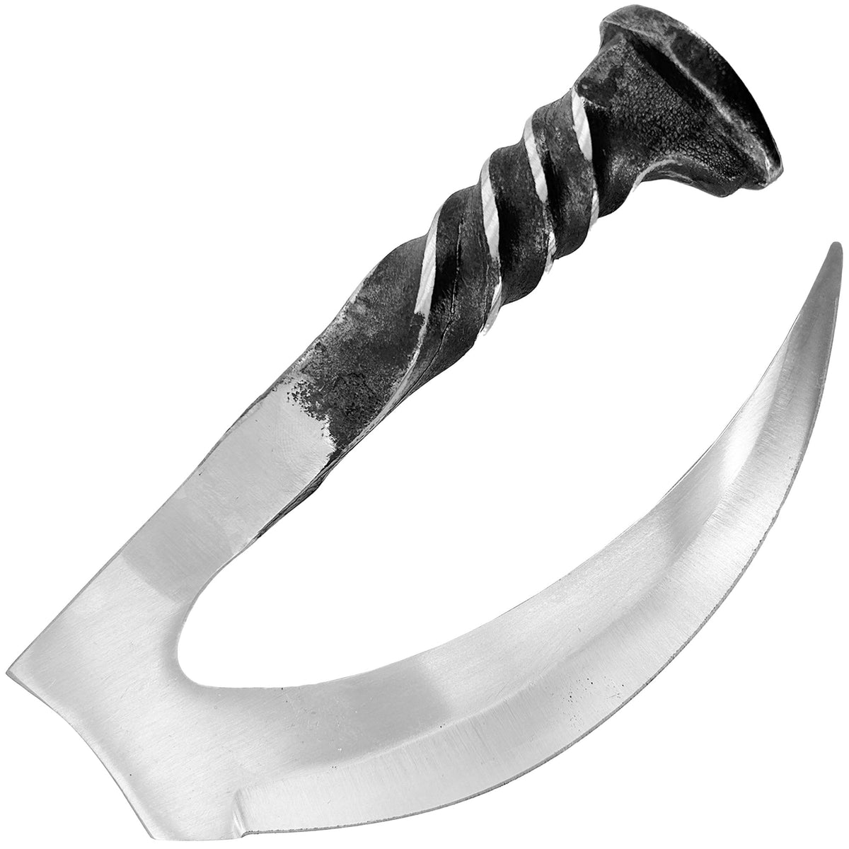 Hand Forged Railroad Spike Hook Claw Knife 6.3"