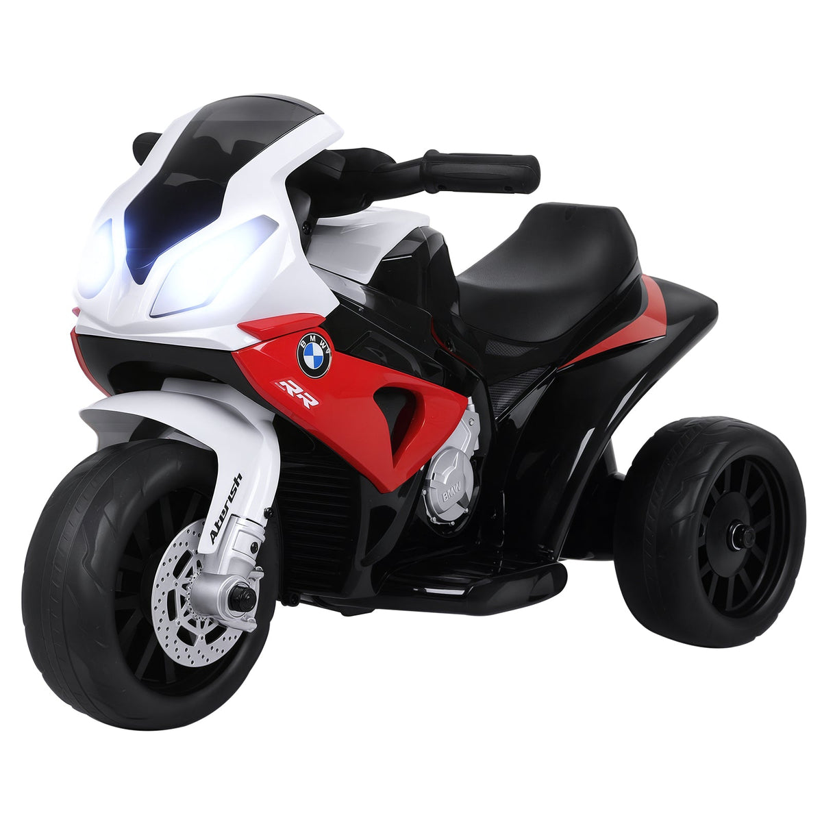 Kids Motorcycle, 6V Battery Powered Toddler Motorcycle with Headlight, Music, 3 Wheels Electric Motorcycle for Kids, Licensed BMW, Gift for Boys & Girls -Black