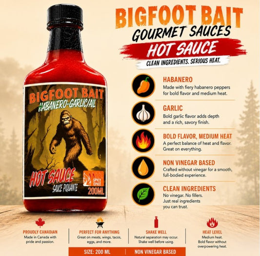 Hot Sauce - Bigfoot Sauce - Medium - 200ml x 6ct