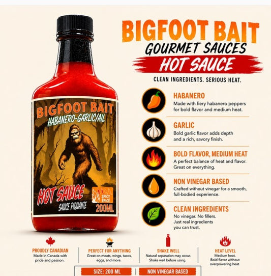 Hot Sauce - Bigfoot Sauce HOT! 200ml x 6ct