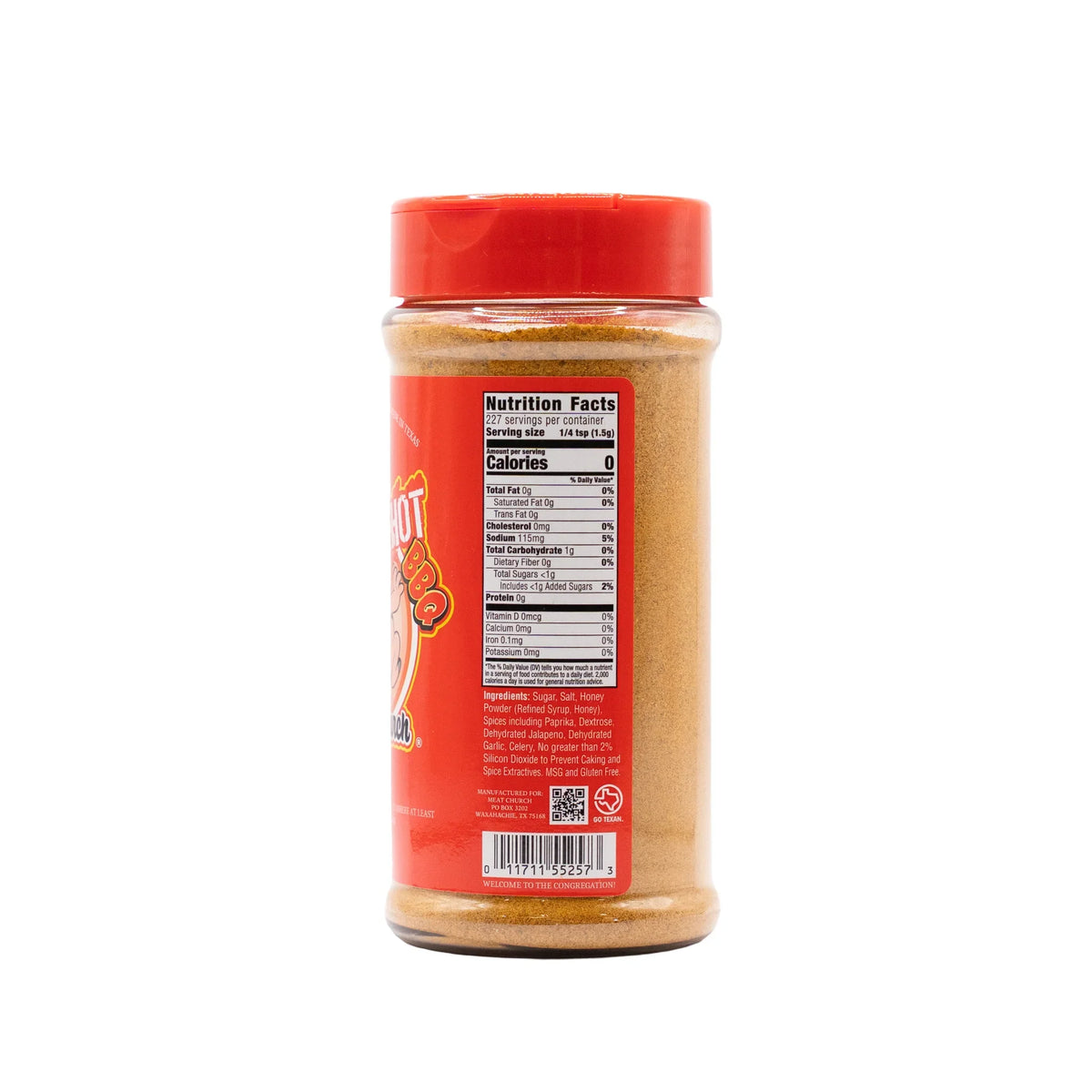 Meat Church Honey Hog Hot BBQ Rub – 12 oz