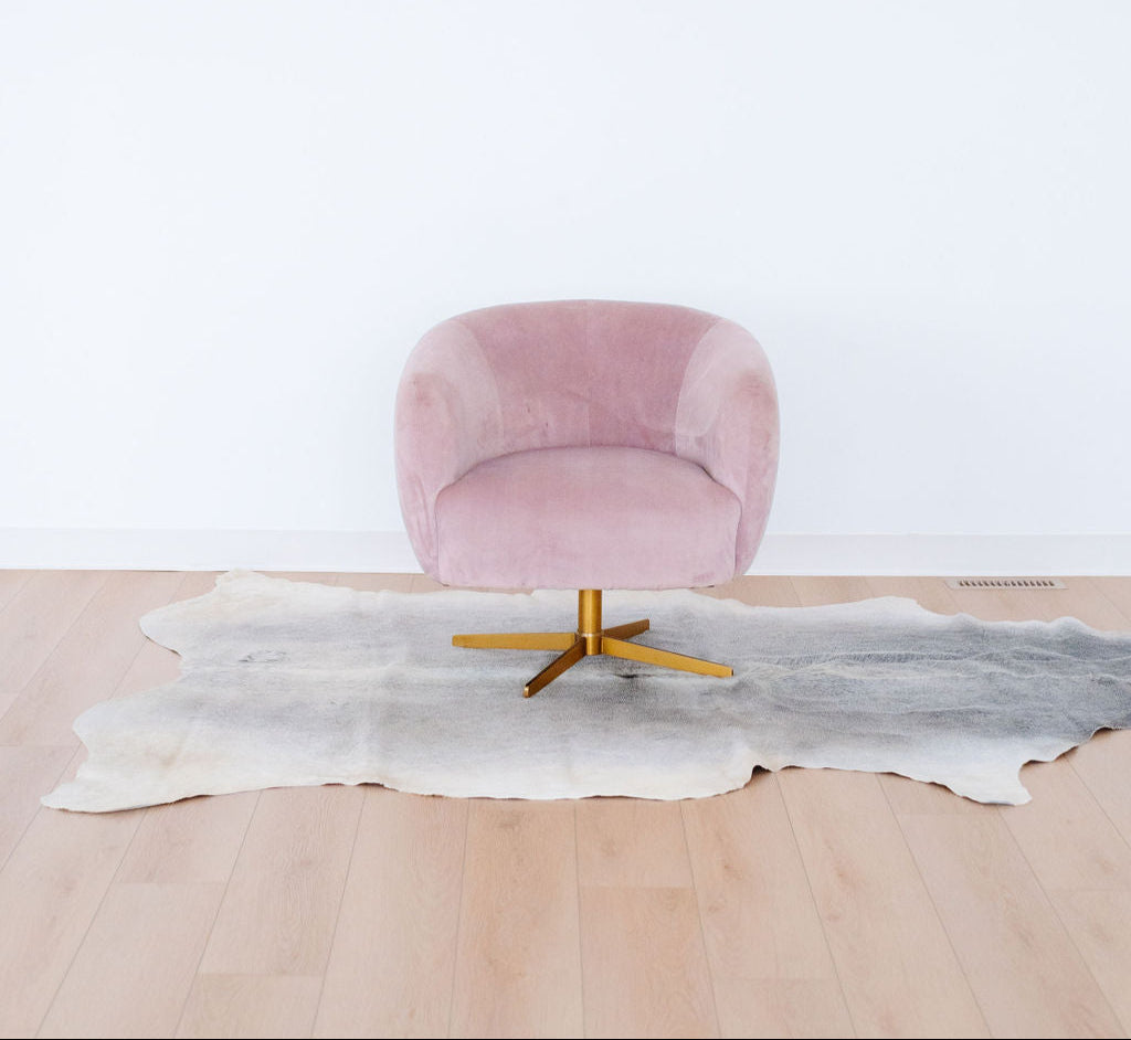 Large Light Grey Cowhide Area Rug