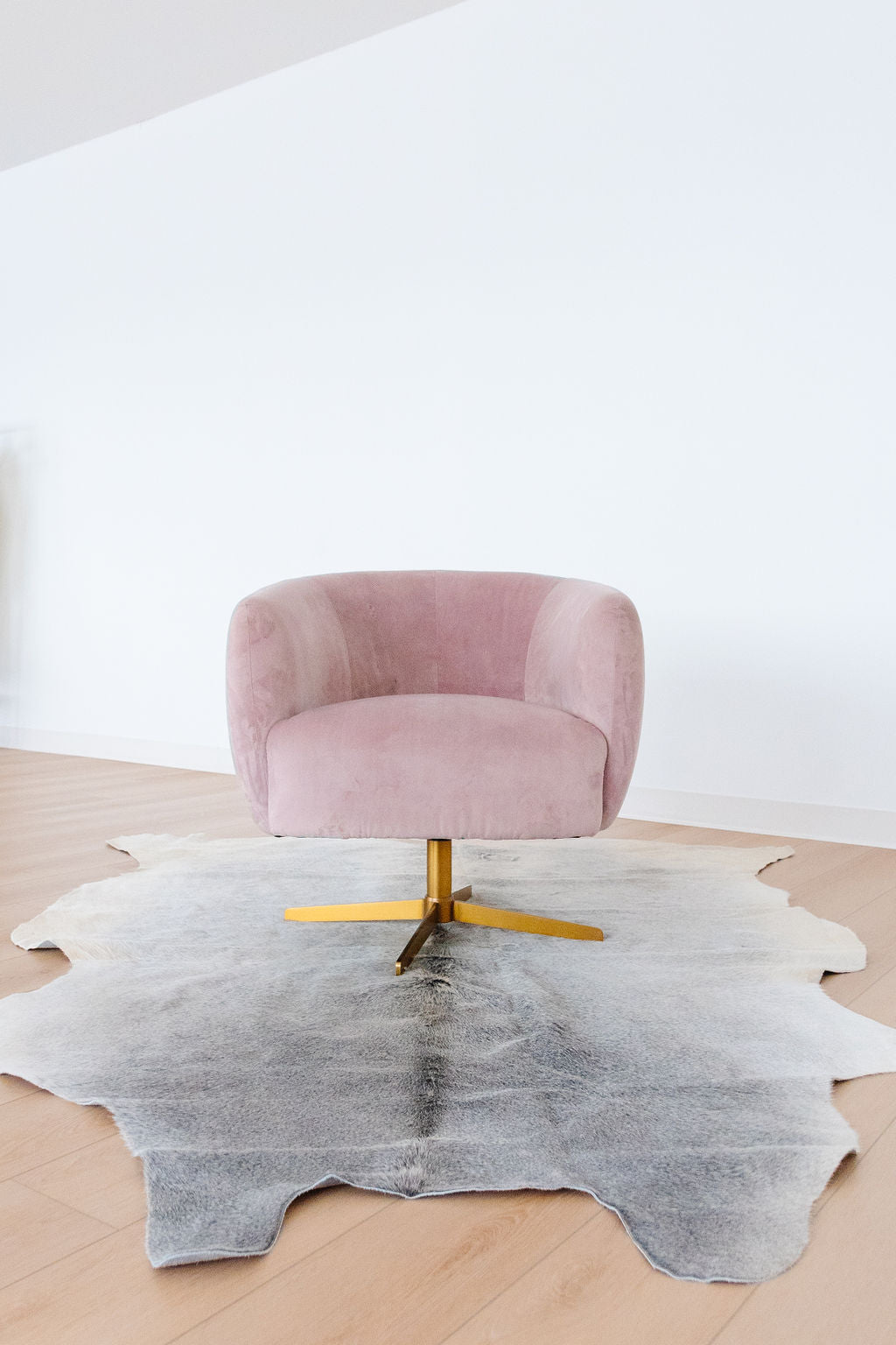 Large Light Grey Cowhide Area Rug