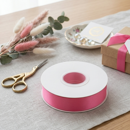 30 Meter Double Face Rose Pink #159 Ribbon Roll