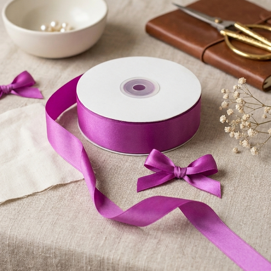 30 Meter Double Face Magenta #183 Ribbon Roll