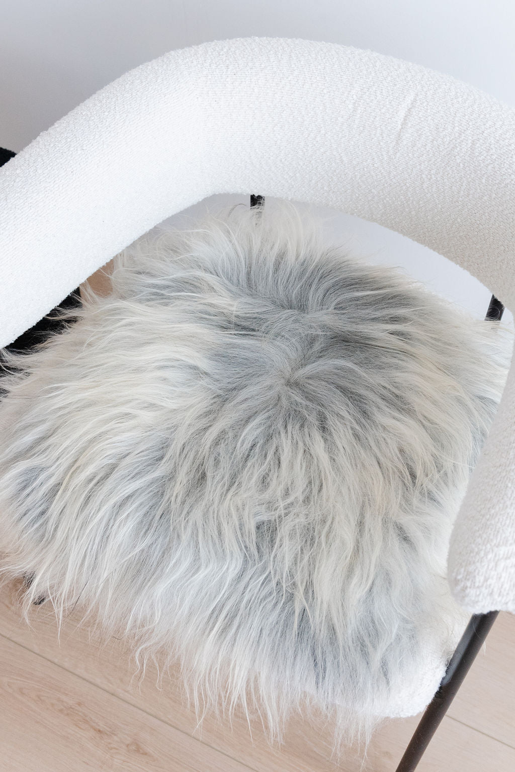 Natural Light Grey Icelandic Sheepskin Chair Pad