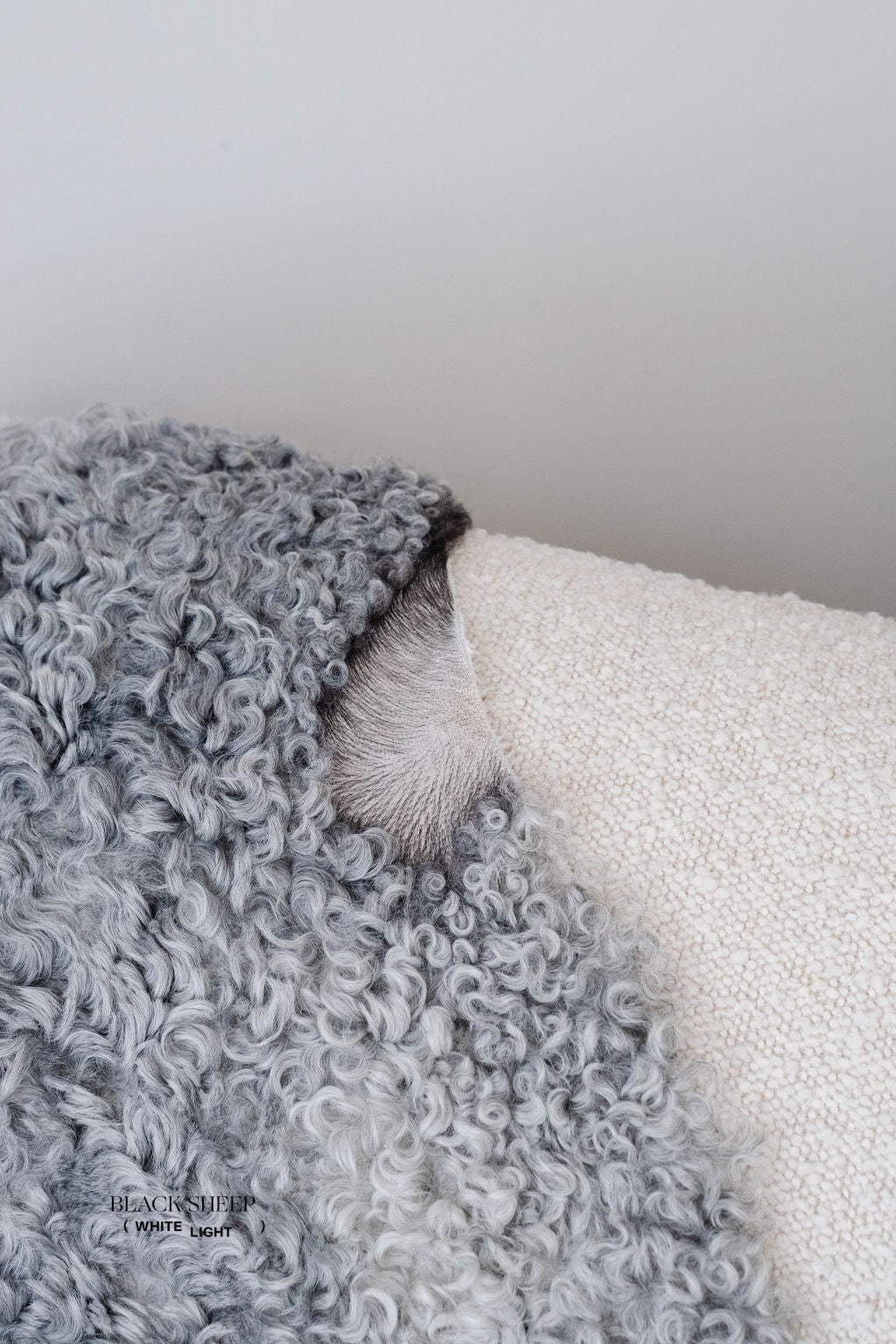 Grey Short Wool Gotland Sheepskin