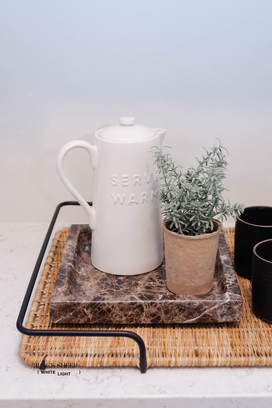 Dark Emperador Marble Square Tray