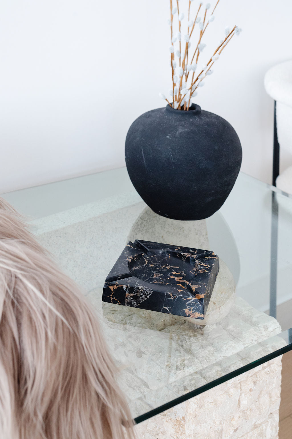 Golden Black Marble Cigar Holder