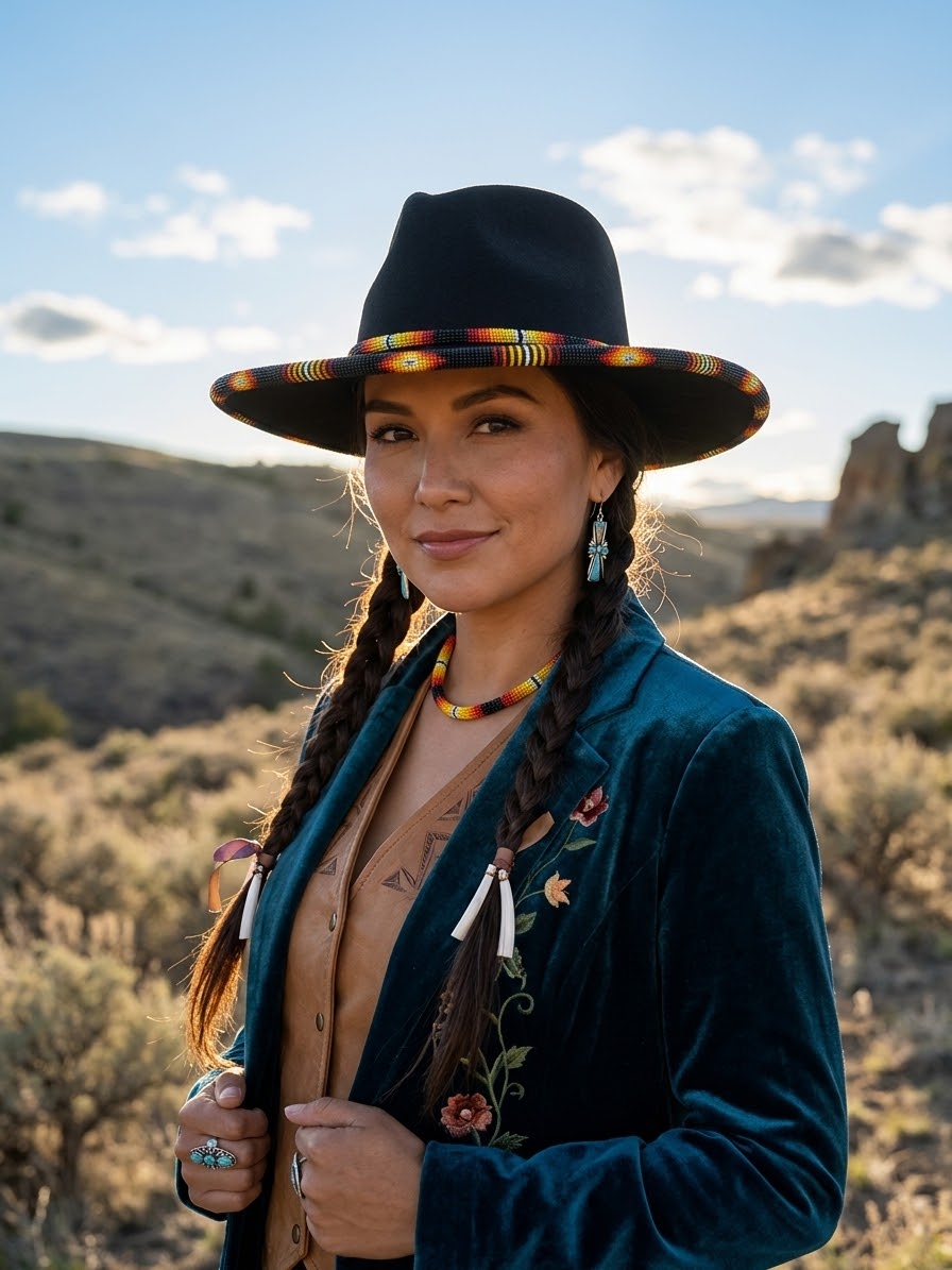 Size-57 Handmade Beaded Hat