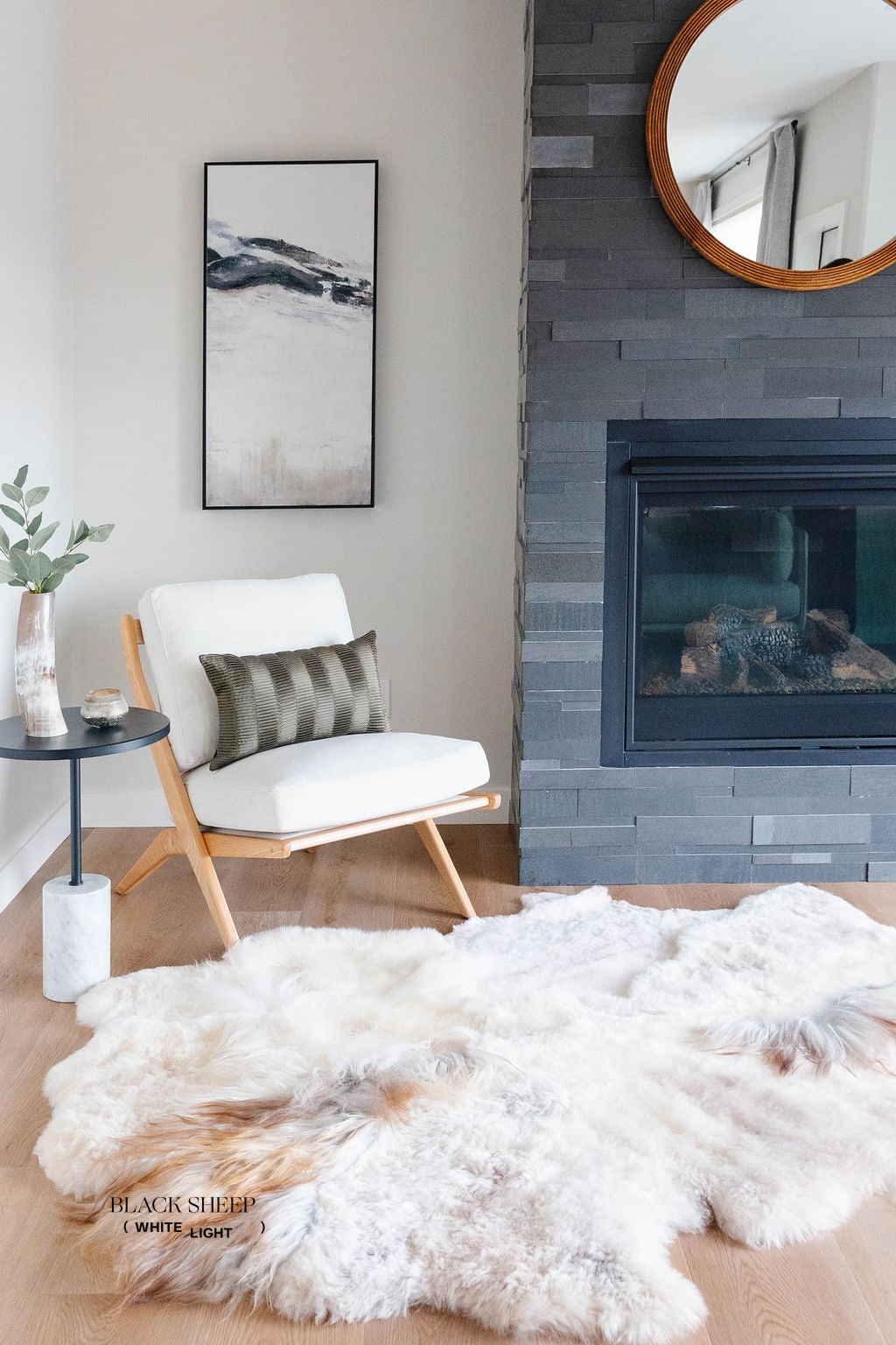 Brown Melange Sheepskin Rug