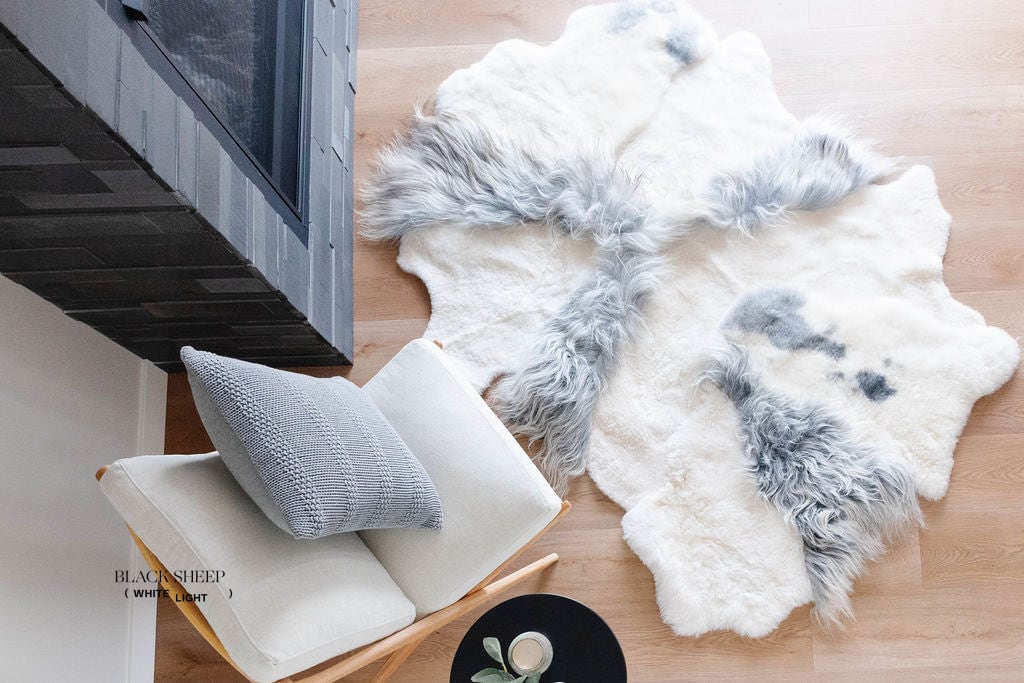 Grey Melange Sheepskin Rug