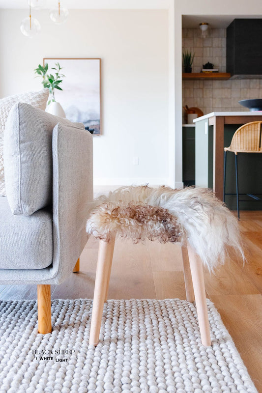 FEO - Mélange Sheepskin Stool
