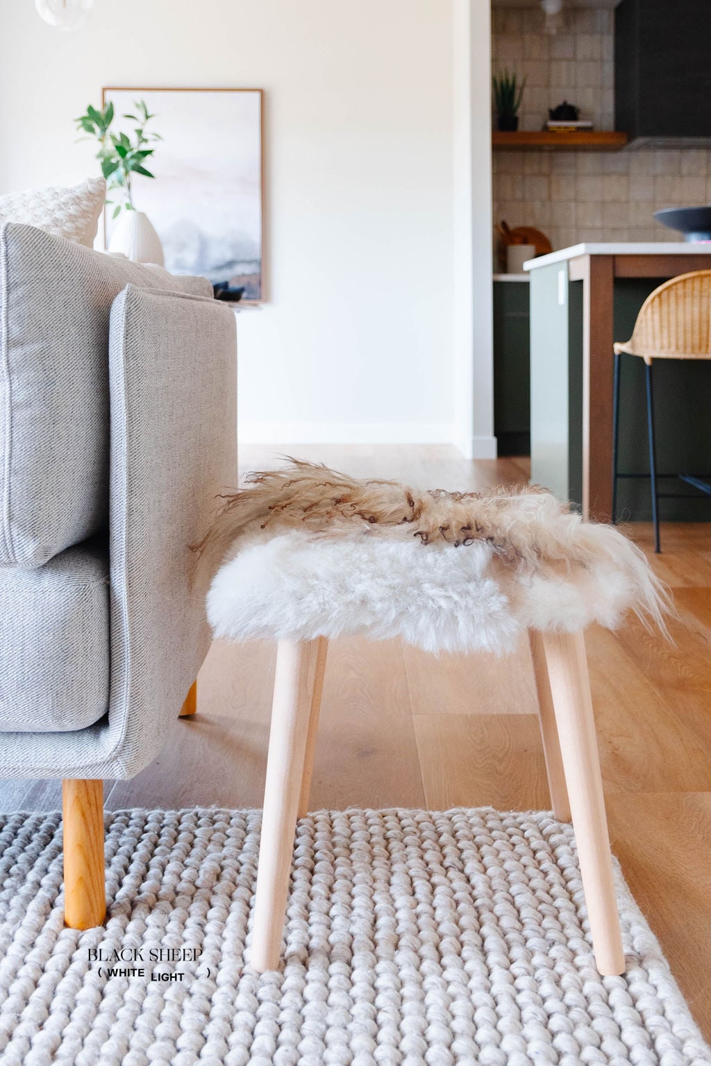 FEO - Mélange Sheepskin Stool