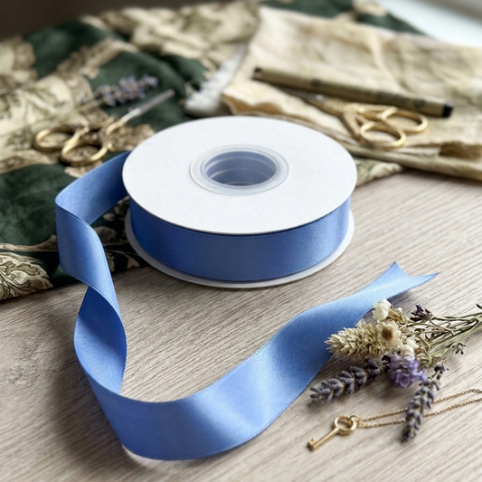 30 Meter Double Face Blue #458 Ribbon Roll