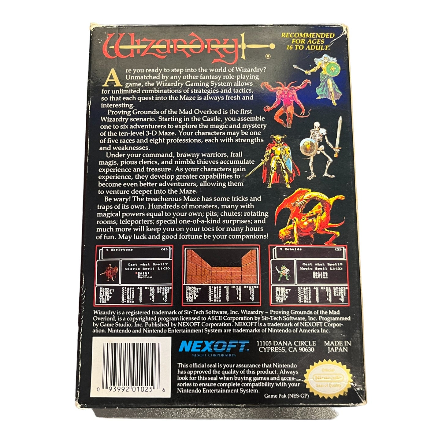 Wizardry: Proving Grounds Of The Mad Overlord (NES)