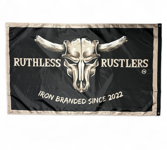 Ruthless Rustlers Iron Branded Flag