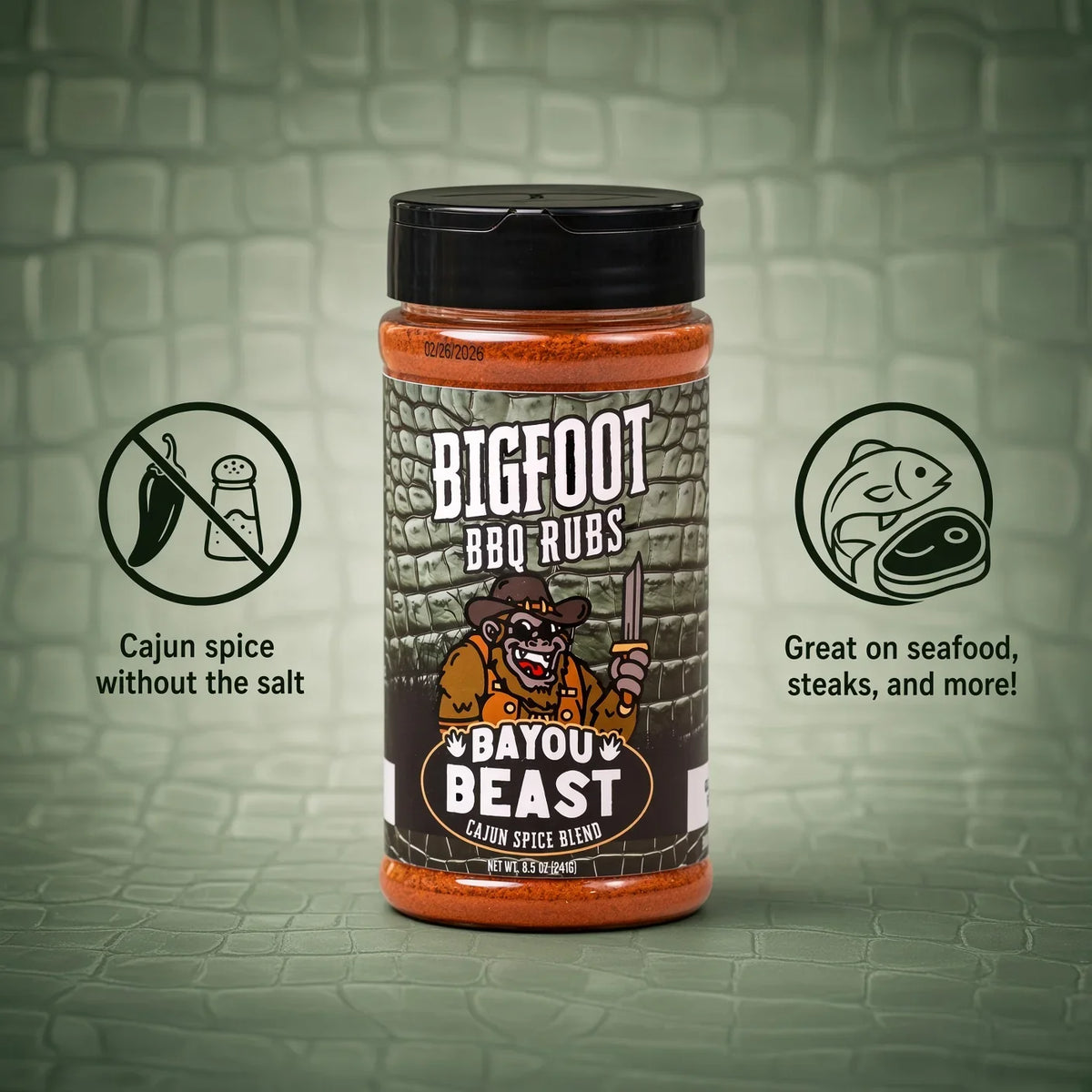 Bigfoot BBQ Rubs Bayou Beast Cajun Spice Blend