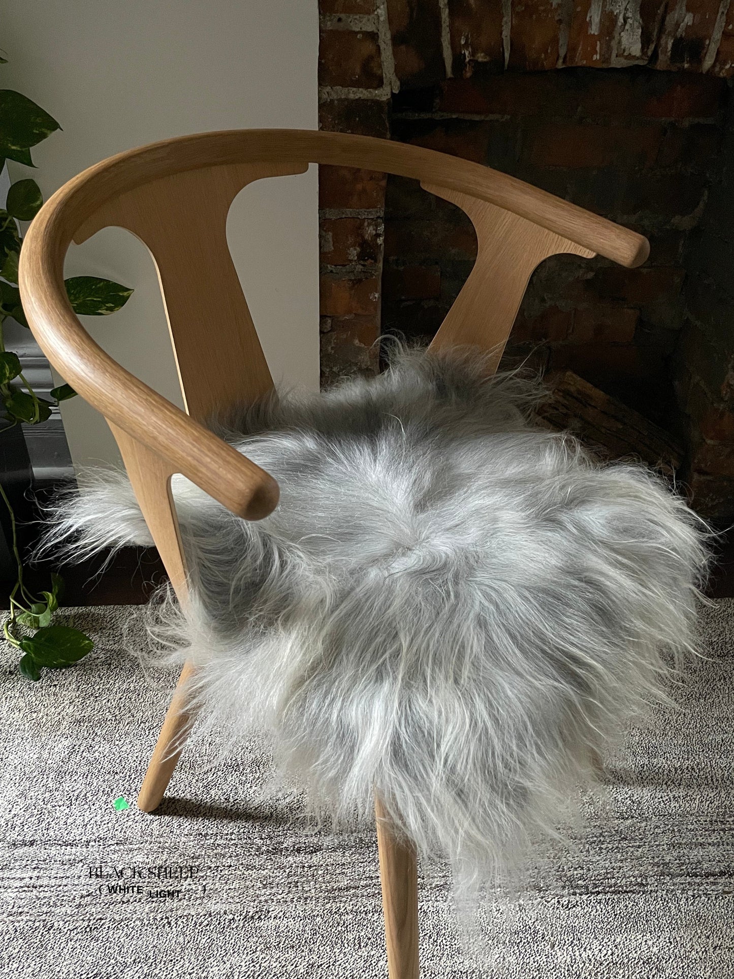 Natural Light Grey Icelandic Sheepskin Chair Pad