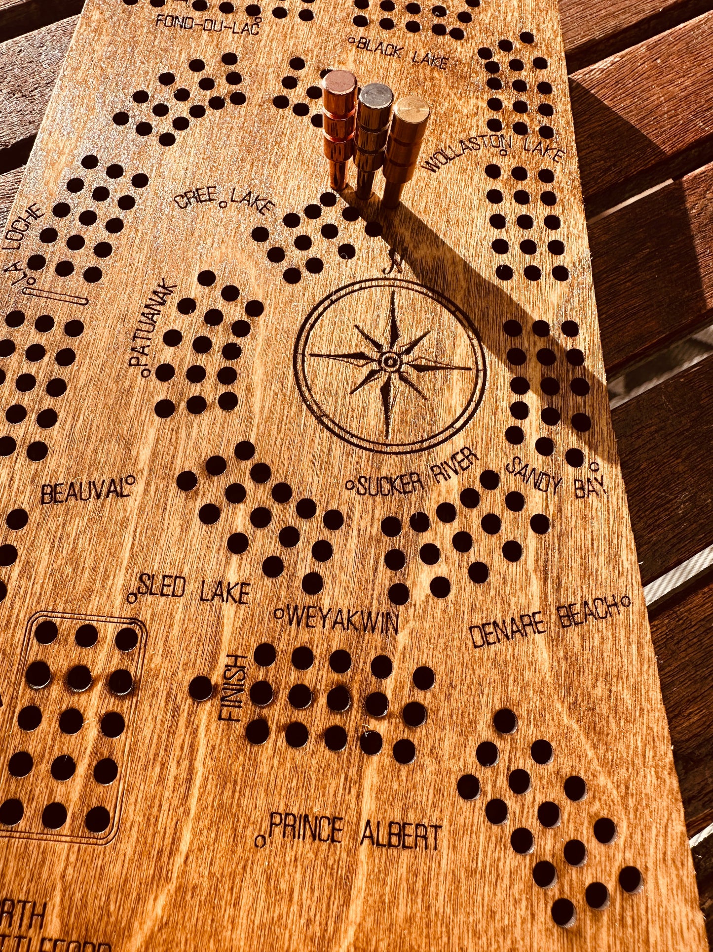 Saskatchewan Shaped Cribbage Board