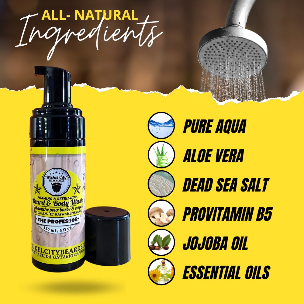 The Professor Beard Wash (150ml) – Cedarwood, Vanilla & Sweet Cigar | Gentle Beard Shampoo & Cleanser | Dr. Chris Schneider Collaboration