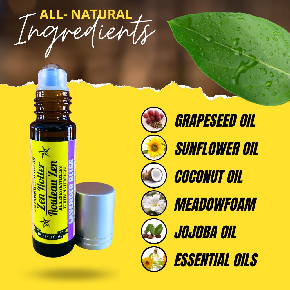 "Zen Duo" Essential Oil Roll-On Bundle – Anxiety Blend & Lavender Bliss (2-Pack, 10ml Each)