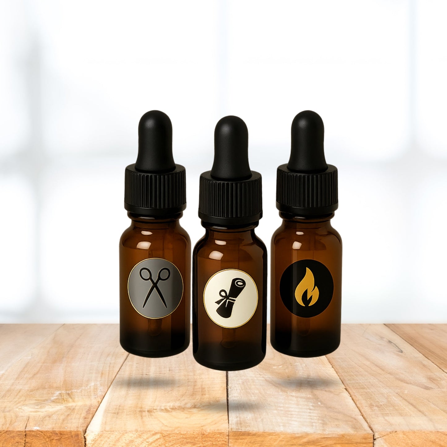 "The Order of Three" Beard Oil Sample Pack (3 x 5ml) – Try The Professor, The Villain & The Alchemist | Handcrafted in Canada