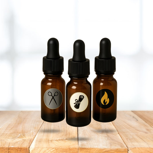 "The Order of Three" Beard Oil Sample Pack (3 x 5ml) – Try The Professor, The Villain & The Alchemist | Handcrafted in Canada