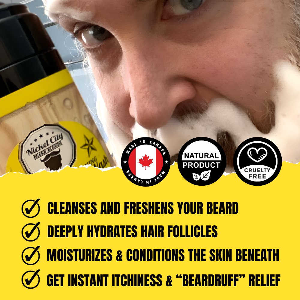 The Villain Beard Wash (150ml) – Spiced Tobacco, Fresh Leather, Cognac & Bourbon with Creamy Vanilla | Refreshing Beard Shampoo & Cleanser