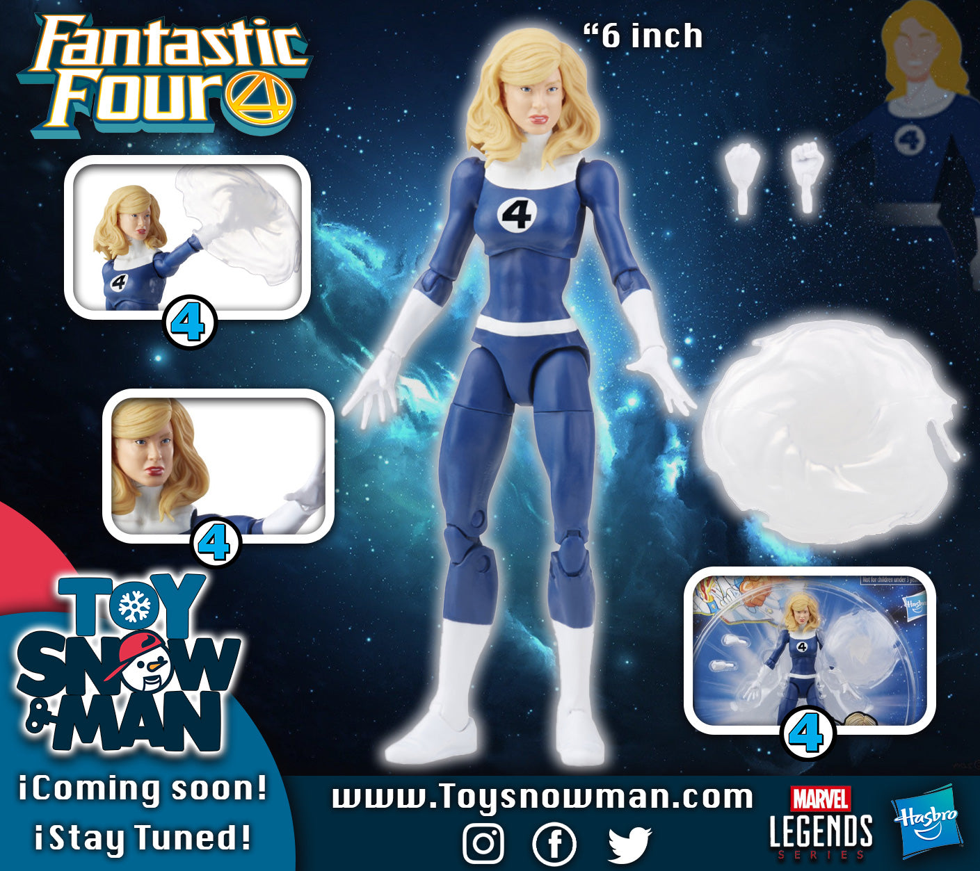 Hasbro Marvel Legends Series Retro Fantastic Four Marvel's Invisible Woman