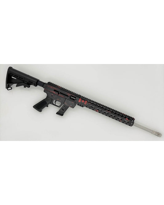 Just Right Carbine M-Lok 9mm Black Red Distressed Canadian Cerakote Finish, Stainless Steel Barrel - Uncle Mike's Outdoors and More!