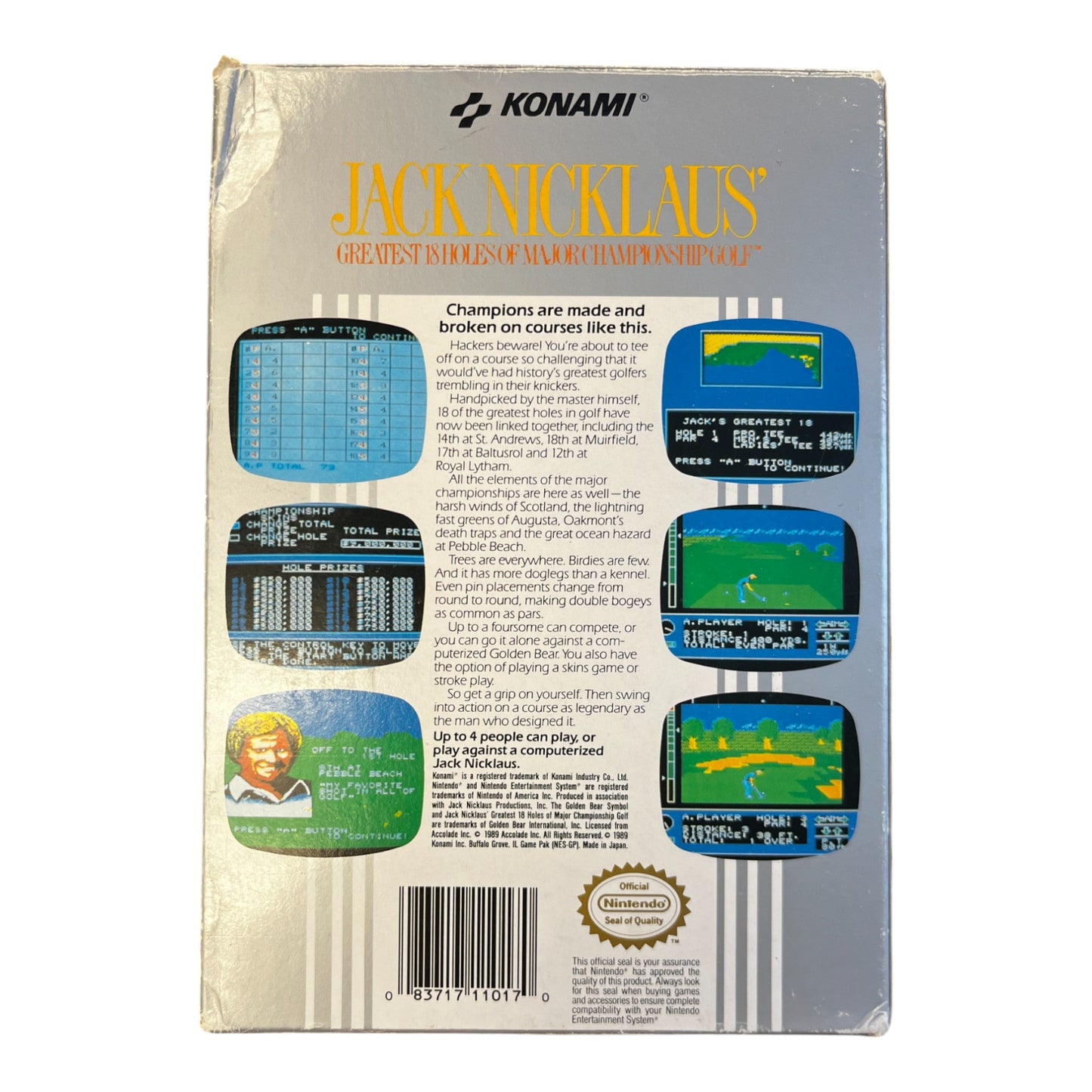 Jack Nicklaus' Greatest 18 Holes Of Major Championship Golf (NES)