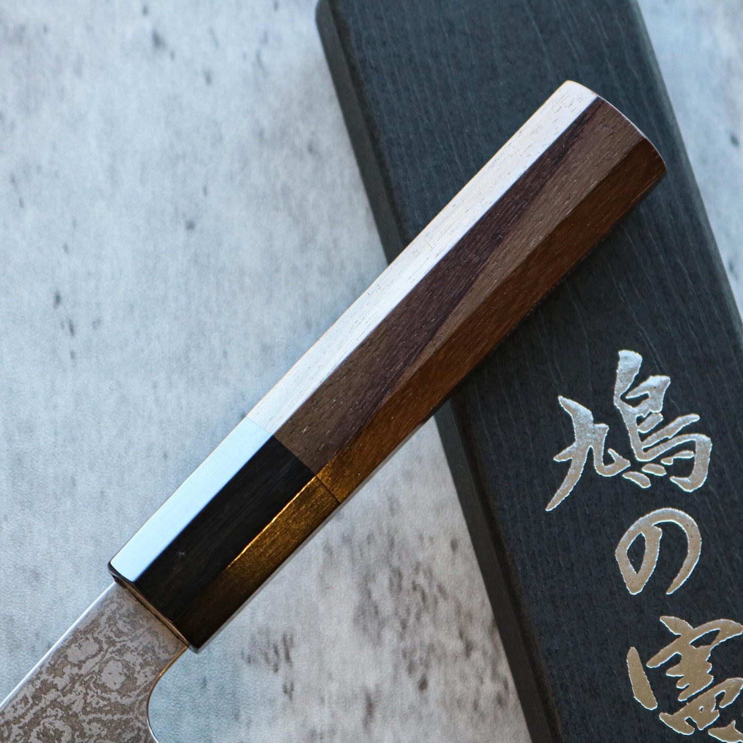 Kenshiro Hatono Ginsan Damascus Petty 135 mm Rosewood