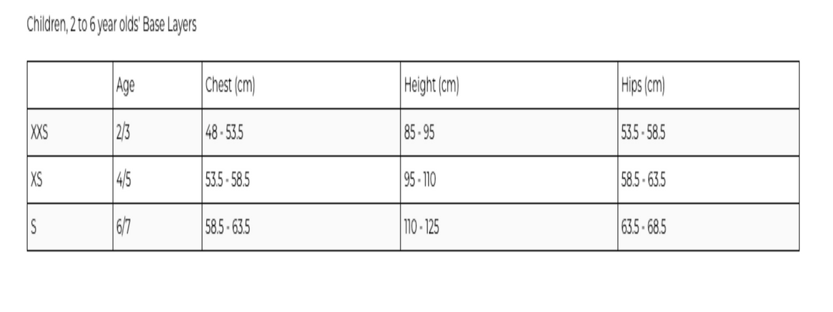 Kombi B2 Merino Blend Crew Tops Kids 190g Mid-weight Base Layers 2-14 Years Old