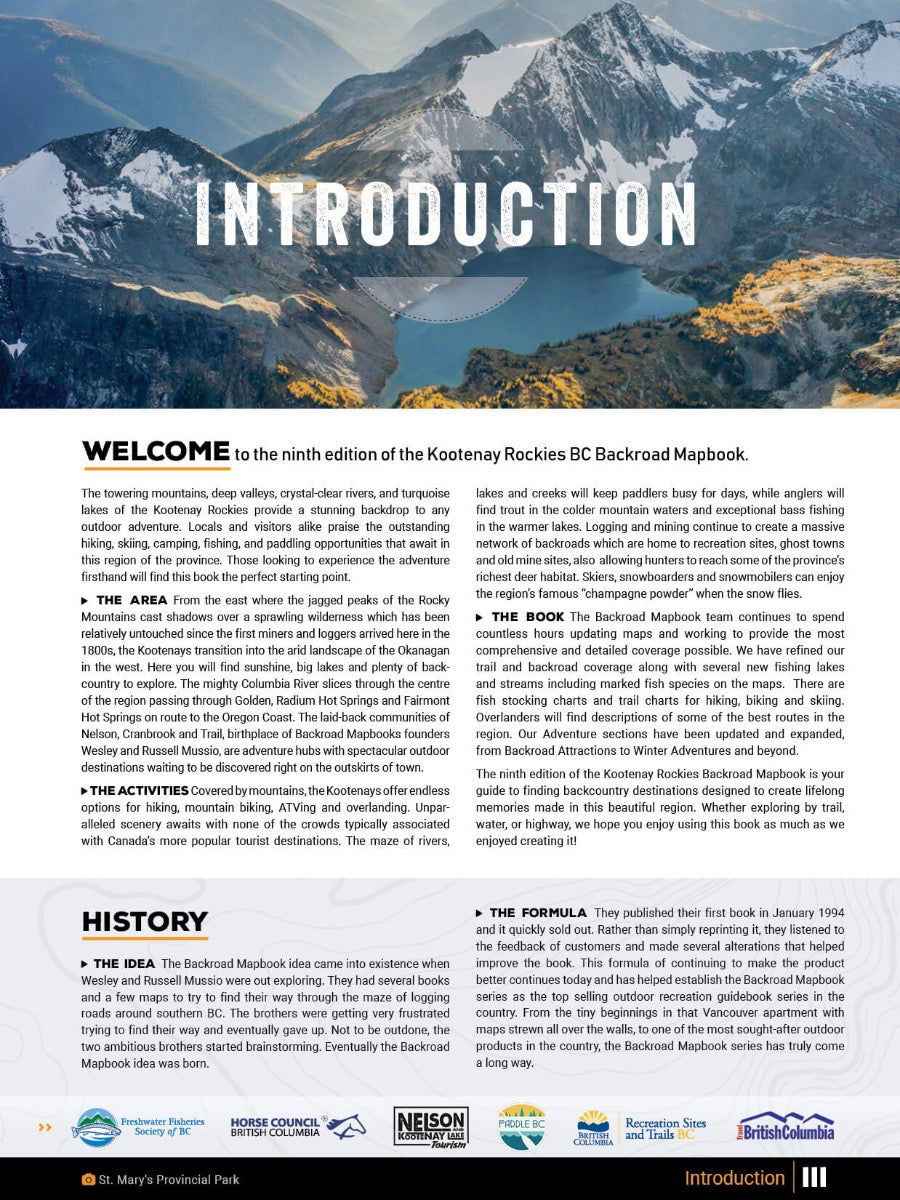 Kootenay Rockies BC Backroad Mapbook