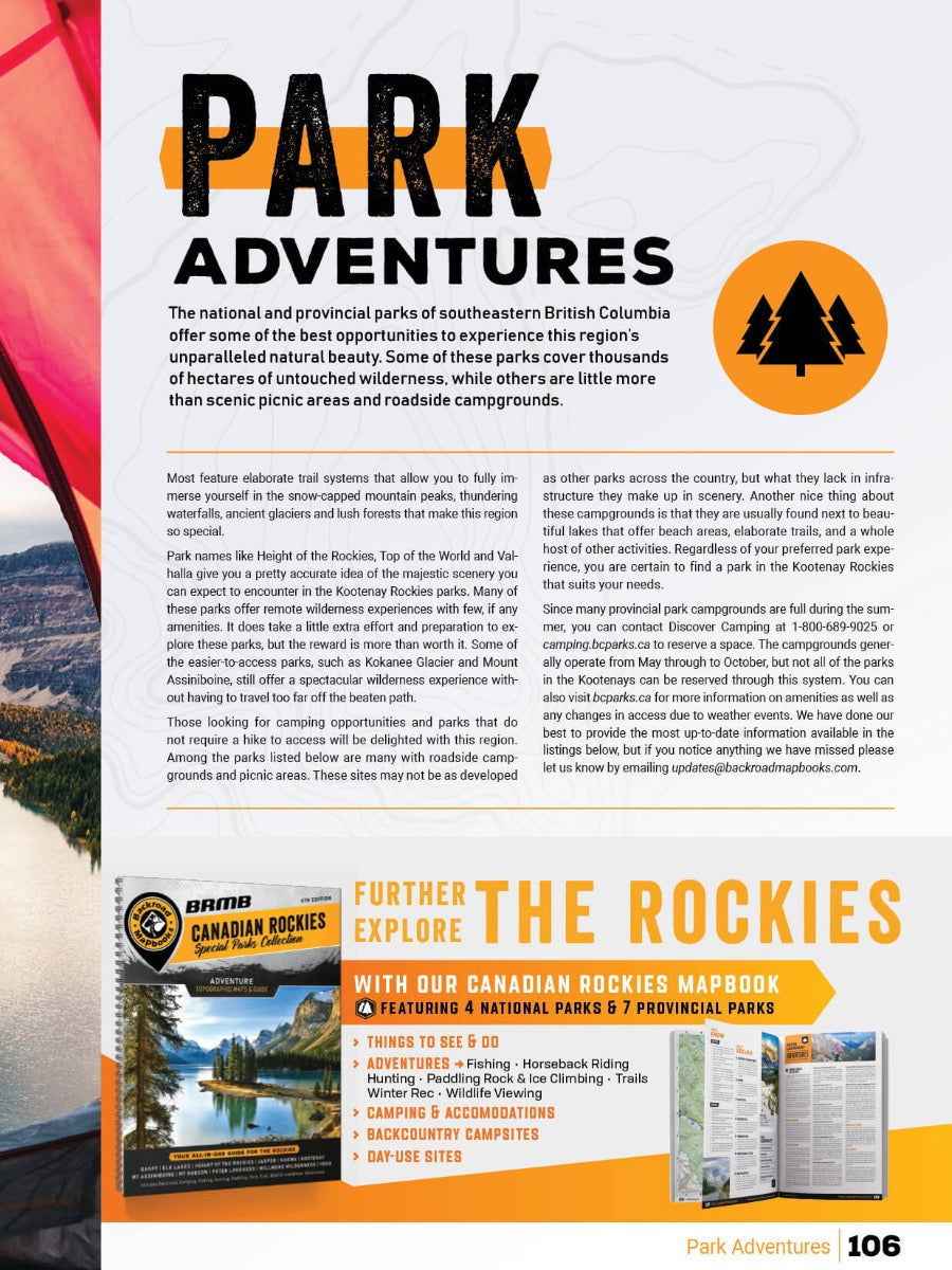 Kootenay Rockies BC Backroad Mapbook