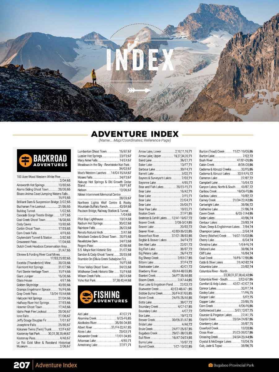 Kootenay Rockies BC Backroad Mapbook