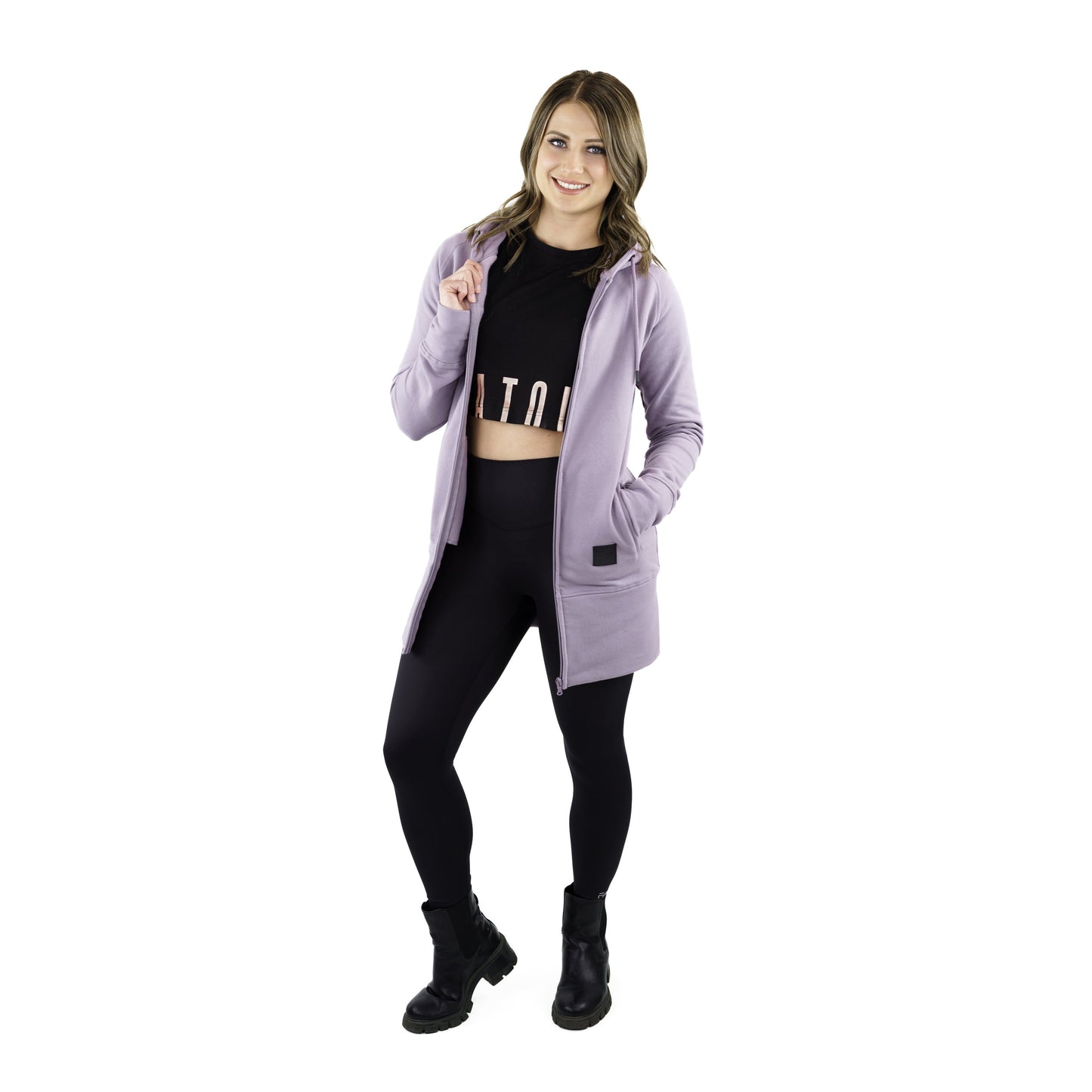 Kora Long Zipup Hoodie Mauve