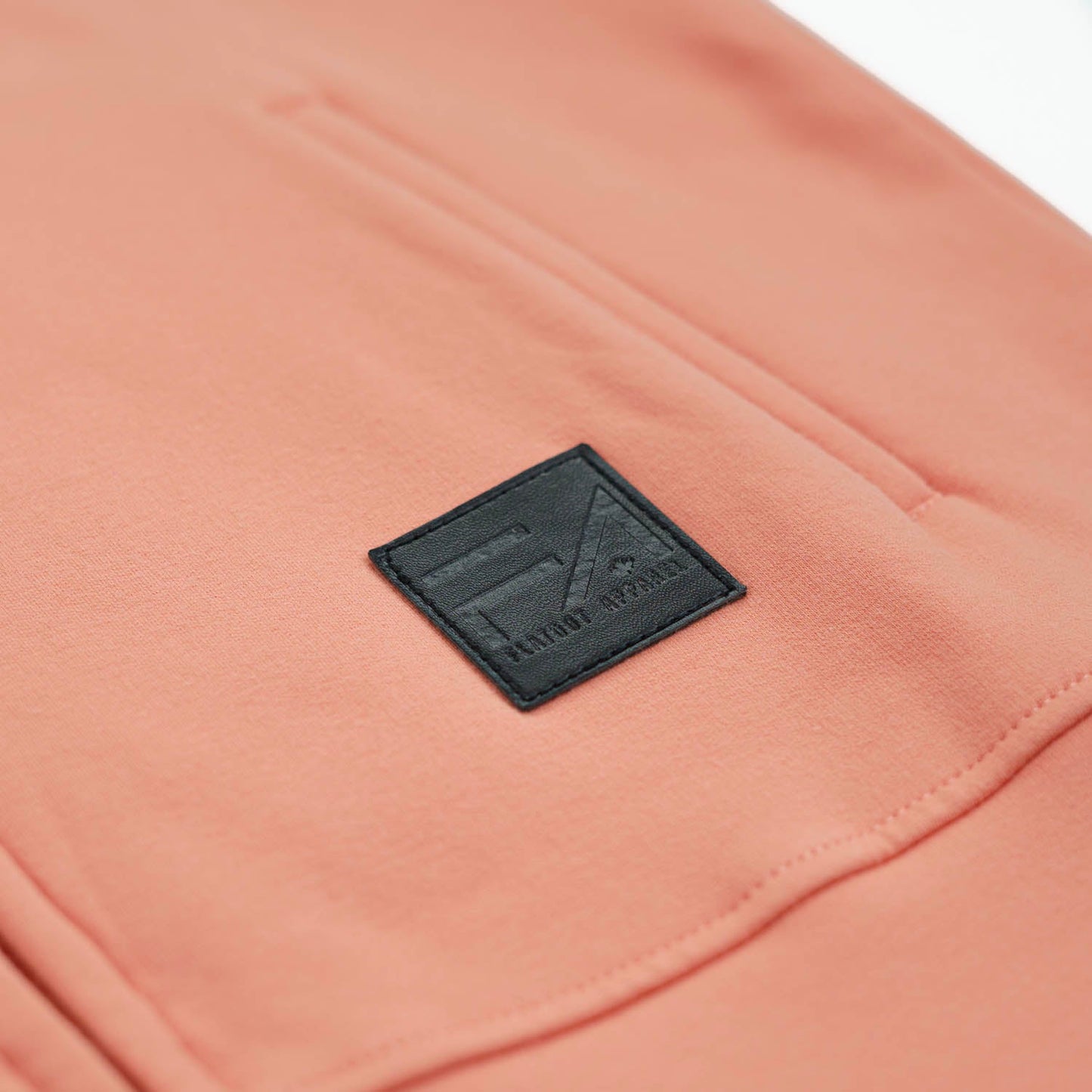 Kora Long Zipup Hoodie Peach