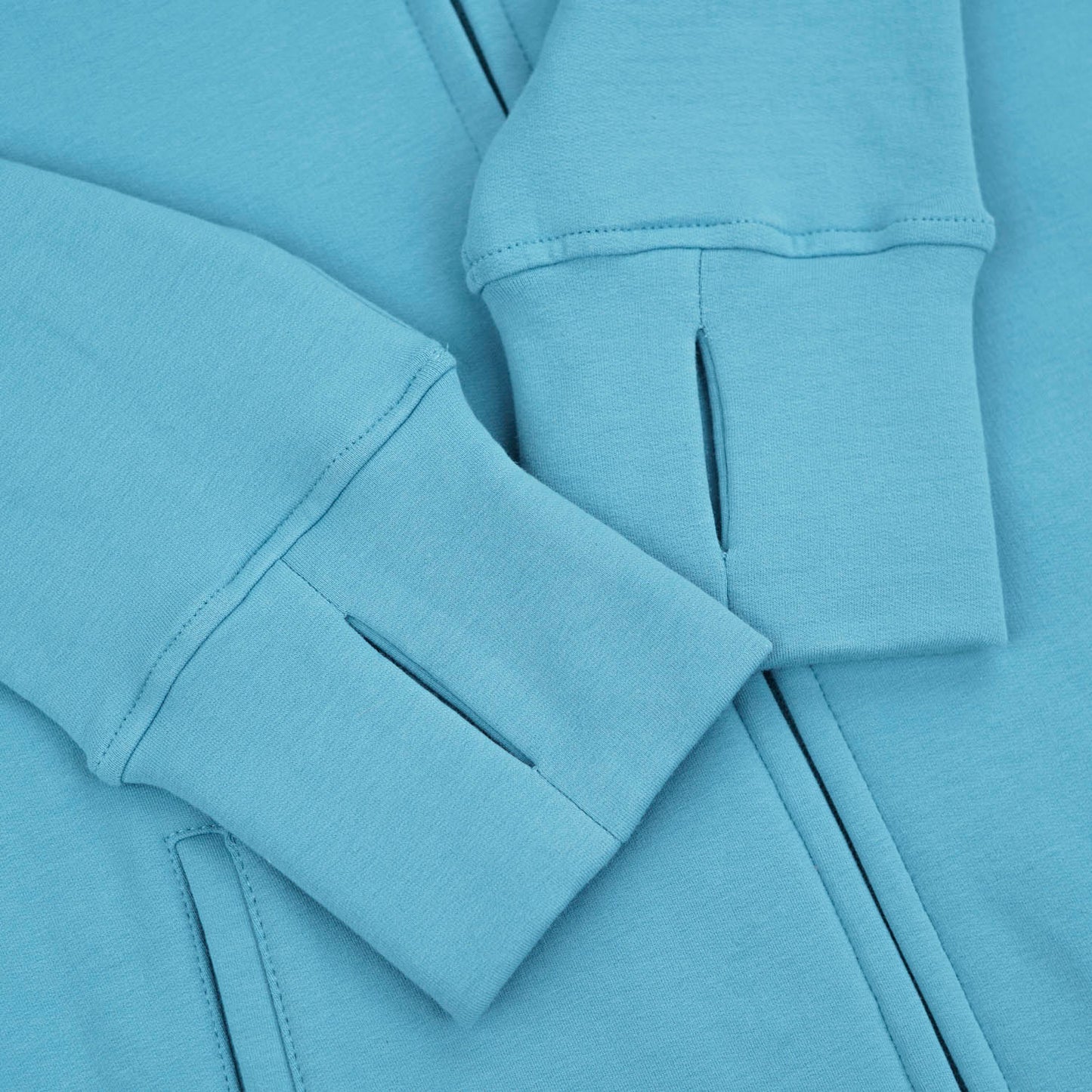 Kora Long Zipup Hoodie Sky Blue