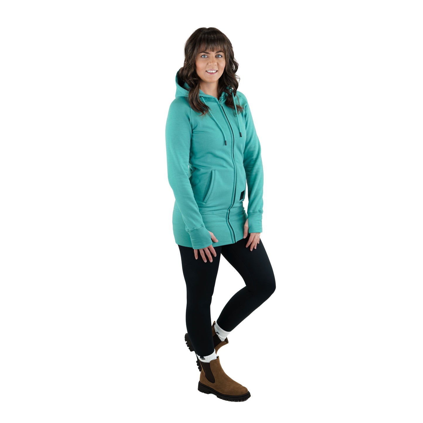Kora Long Zipup Hoodie Spearmint