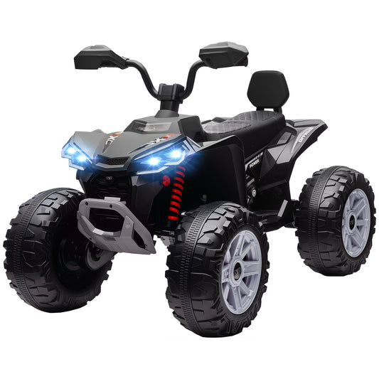 2-Seater All-Terrain 4 Wheeler, 24V Kids ATV Ride-On, Electric Quad Car with Dual Motor, for Boys and Girls, Black