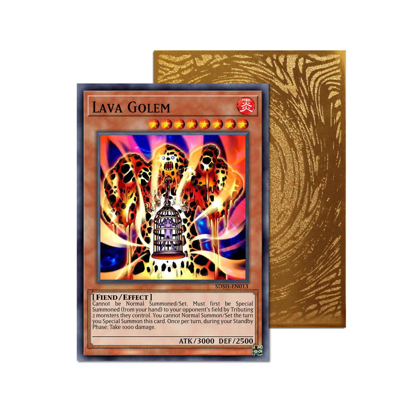 Lava Golem Metal Orica Card