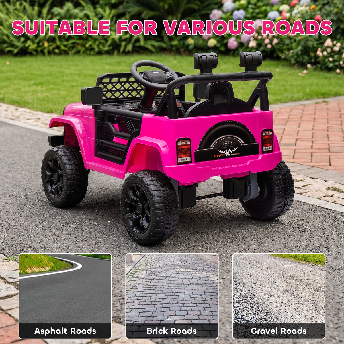 12V Ride on Truck, Electric Car for Kids with Remote Control, Suspension, 3 Speeds, USB Music Headlights, Black