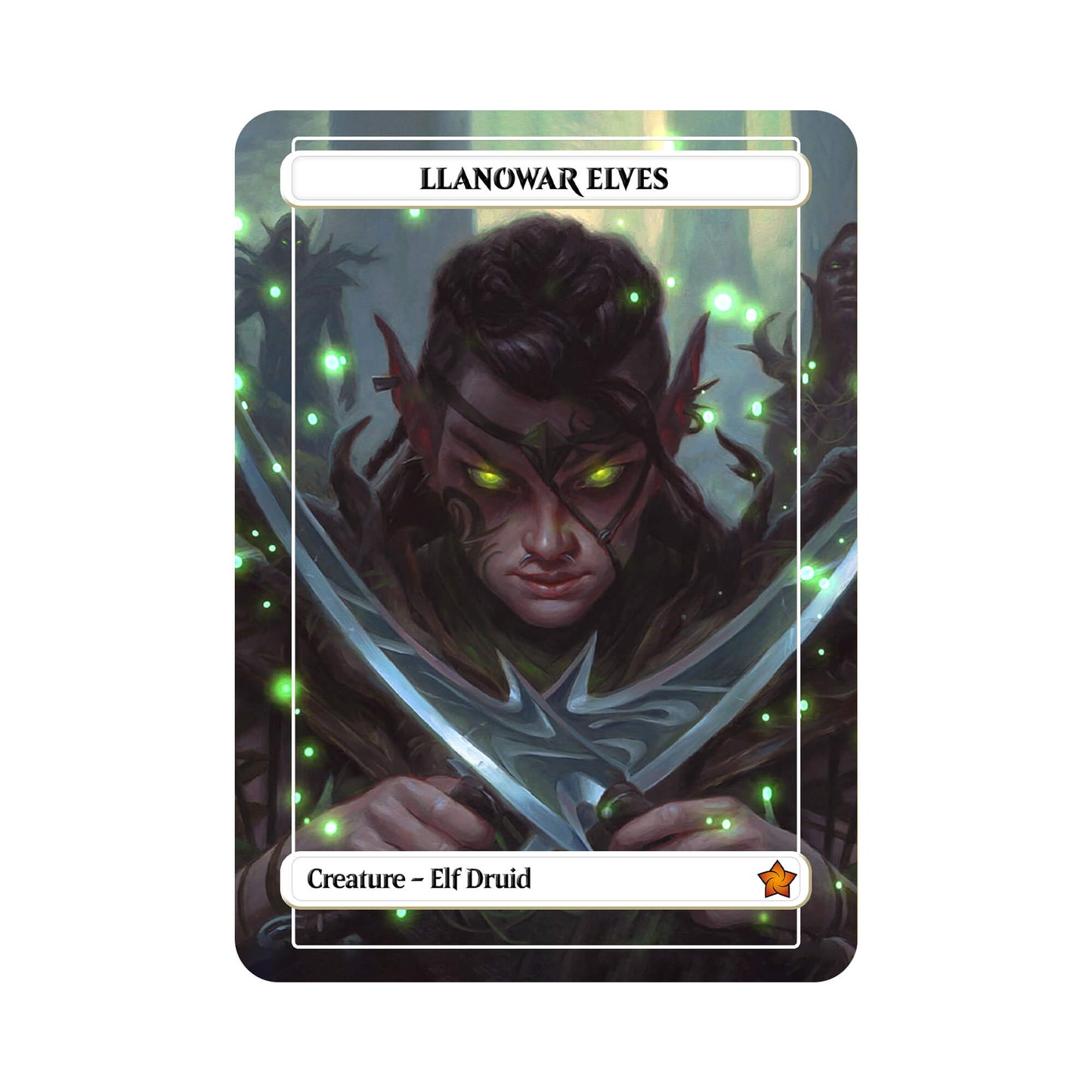 Llanowar Elves Metal Orica Card