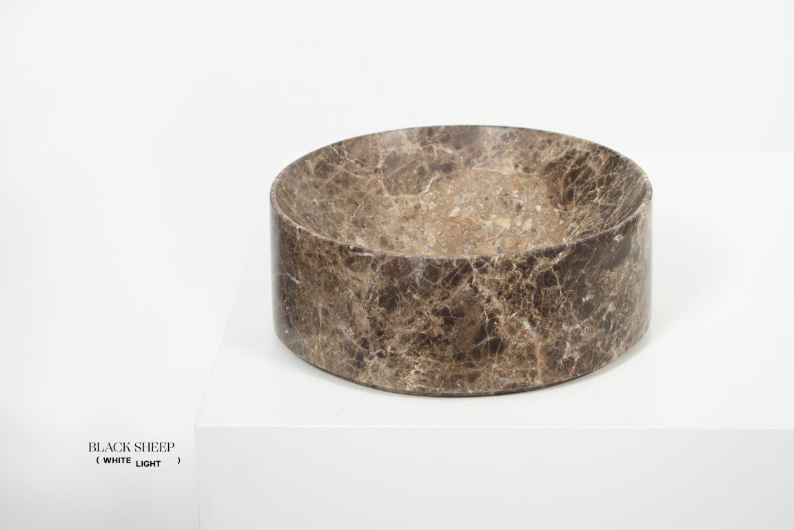 Dark Emperador Marble Deep Dish